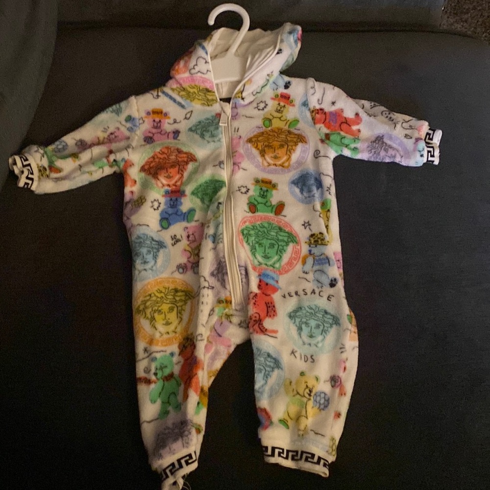 Multi colored Versace one piece 0-3 months